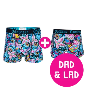 Bloomers Dad & Lad Bundle - Mens Boxer Shorts & Kids Boxer Shorts Bundle