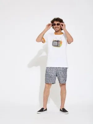 Boardshort Justin Hager 17" - WHITE