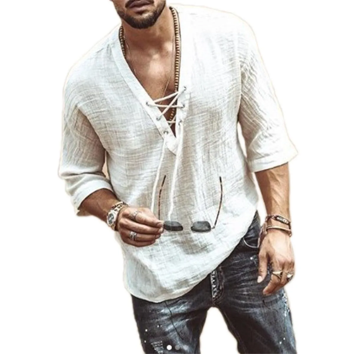 Boho Loose Linen Shirt