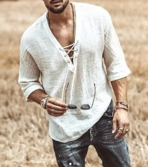 Boho Loose Linen Shirt