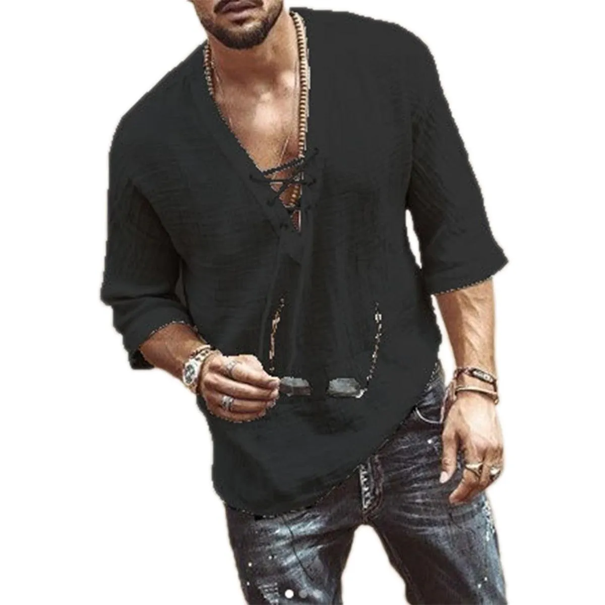 Boho Loose Linen Shirt