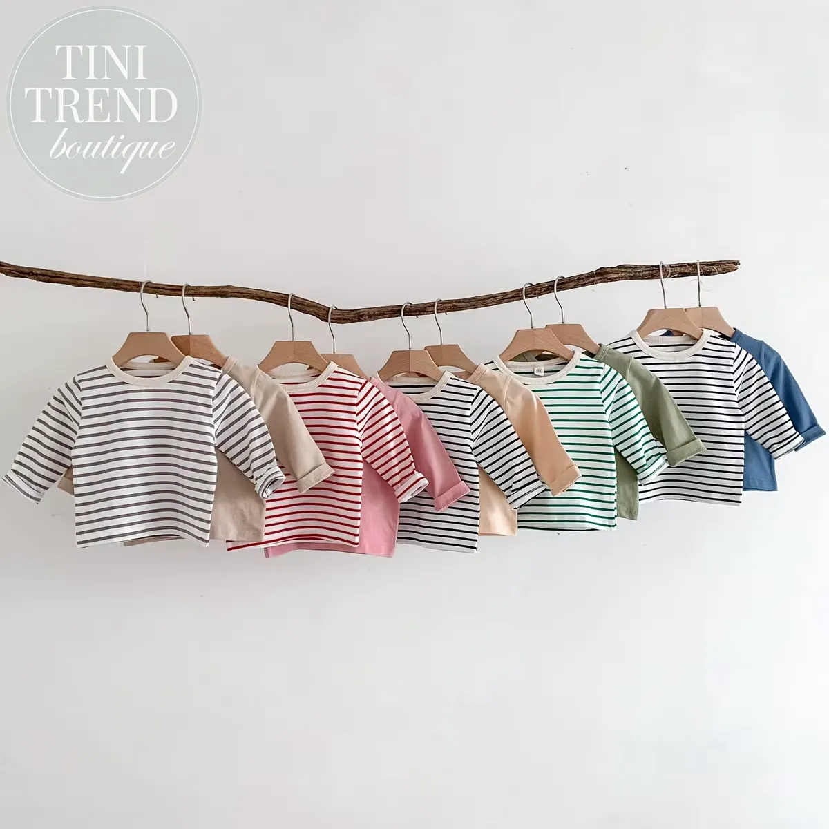 BROOKLYN | Classic Long Sleeve Striped Cotton Tee