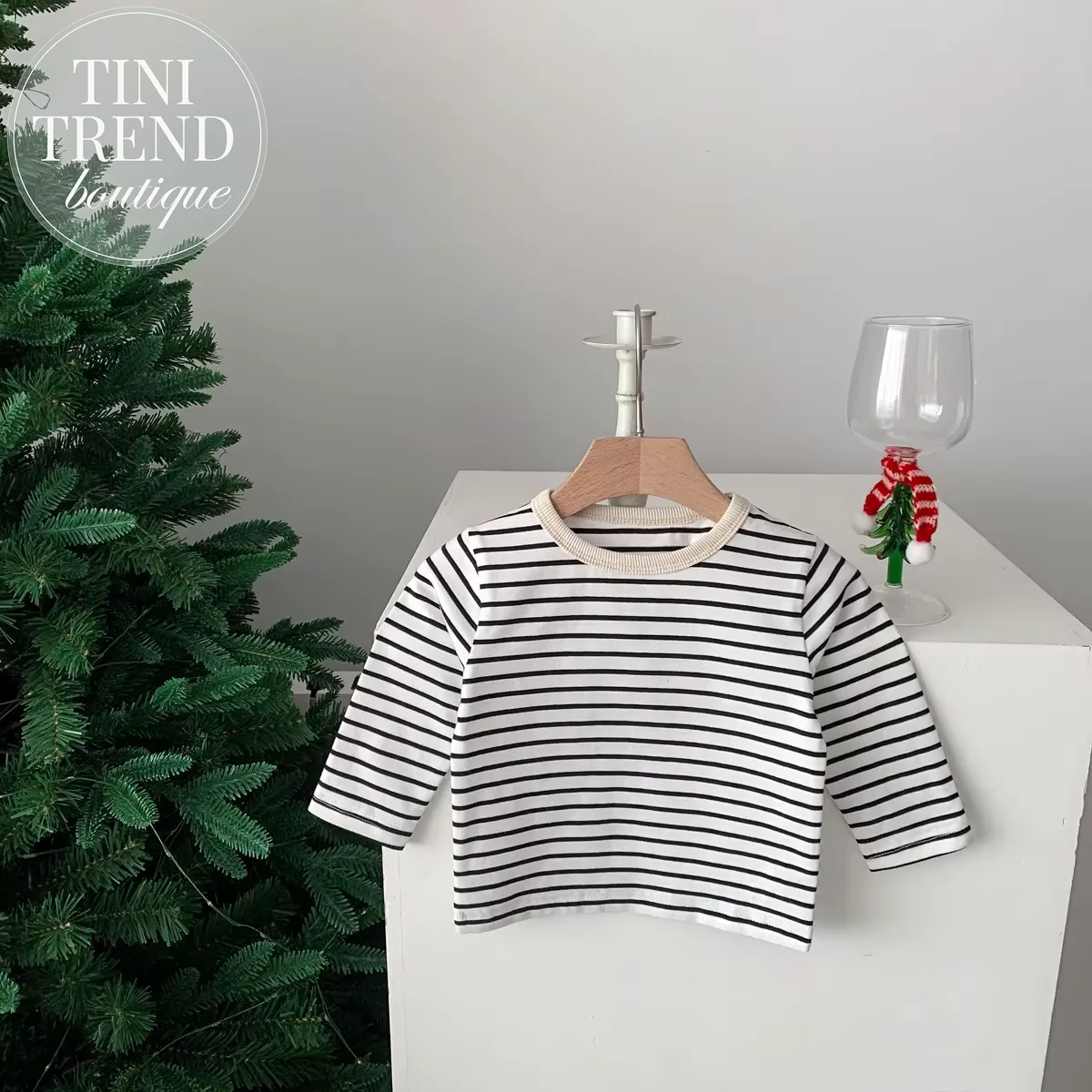 BROOKLYN | Classic Long Sleeve Striped Cotton Tee