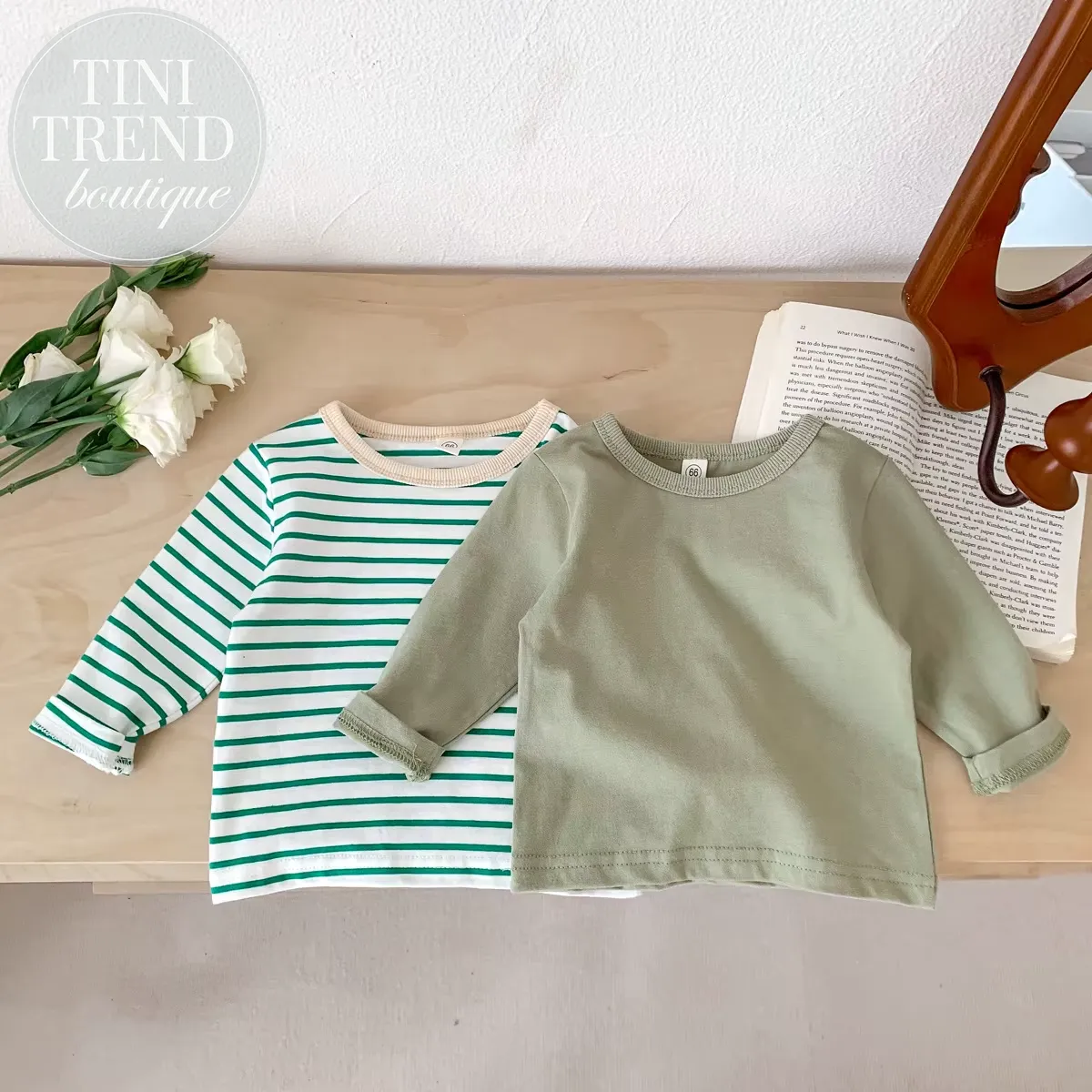 BROOKLYN | Classic Long Sleeve Striped Cotton Tee