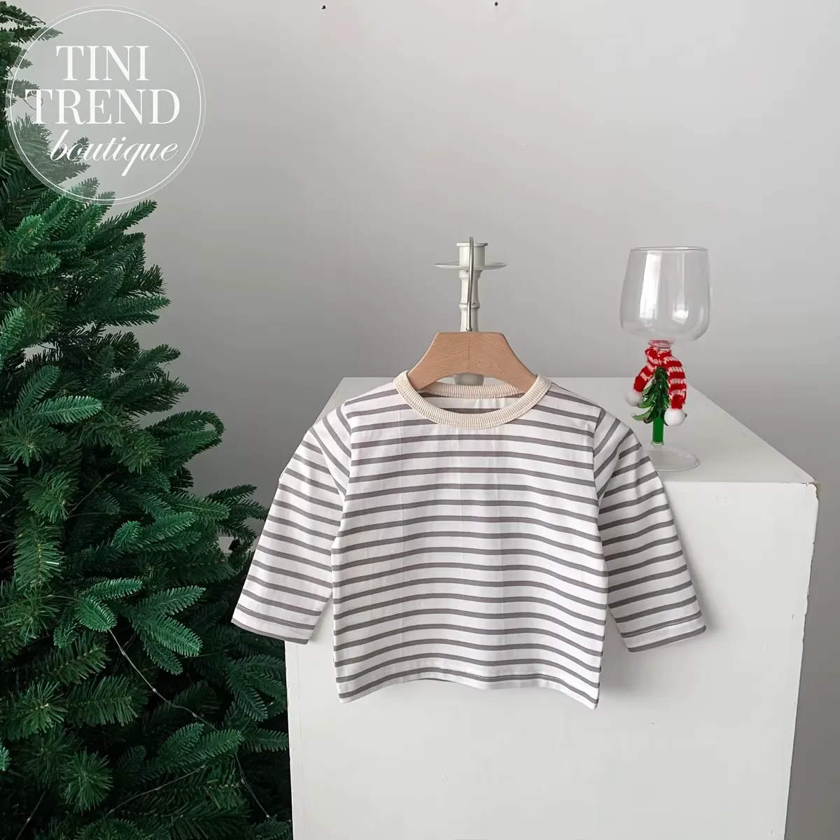 BROOKLYN | Classic Long Sleeve Striped Cotton Tee