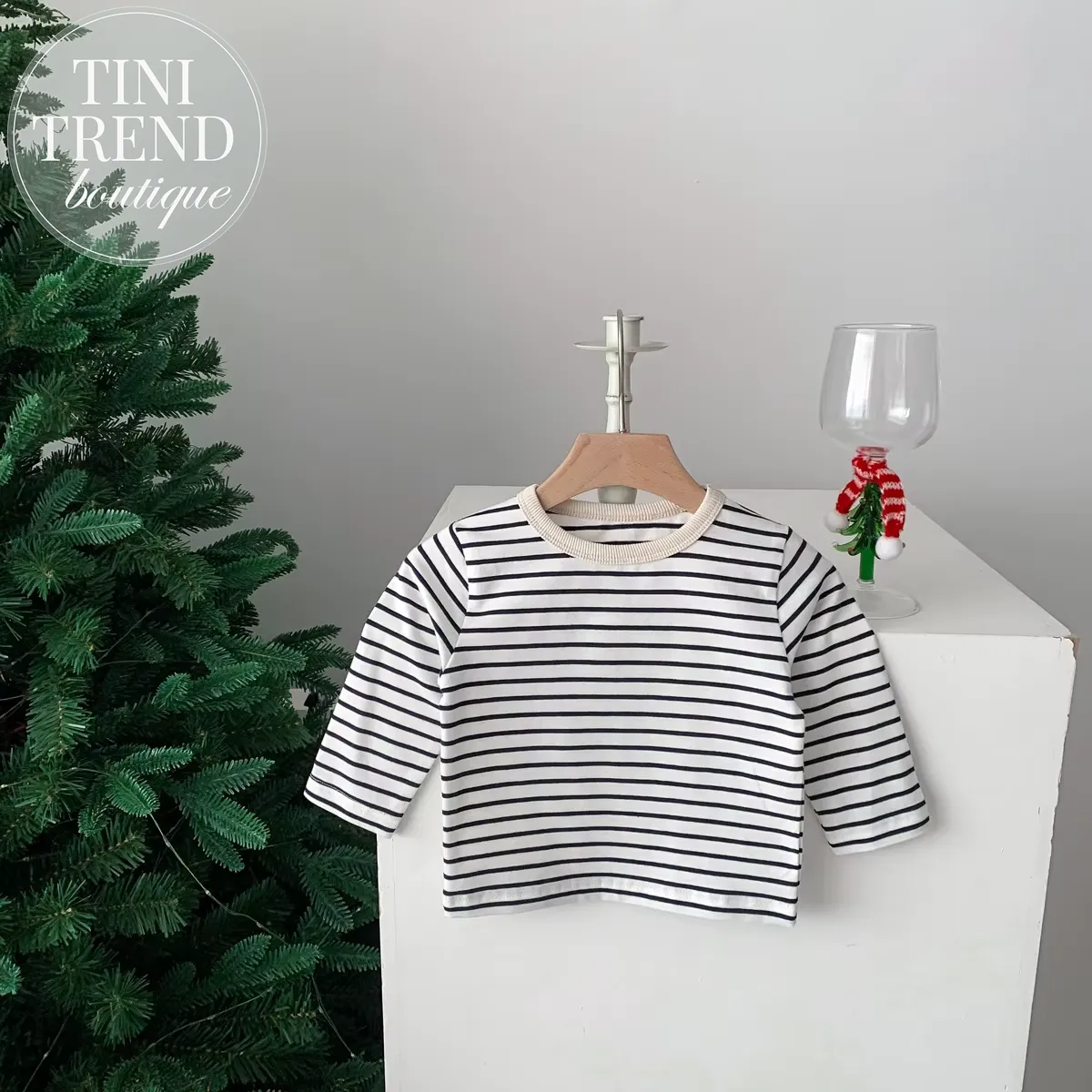 BROOKLYN | Classic Long Sleeve Striped Cotton Tee