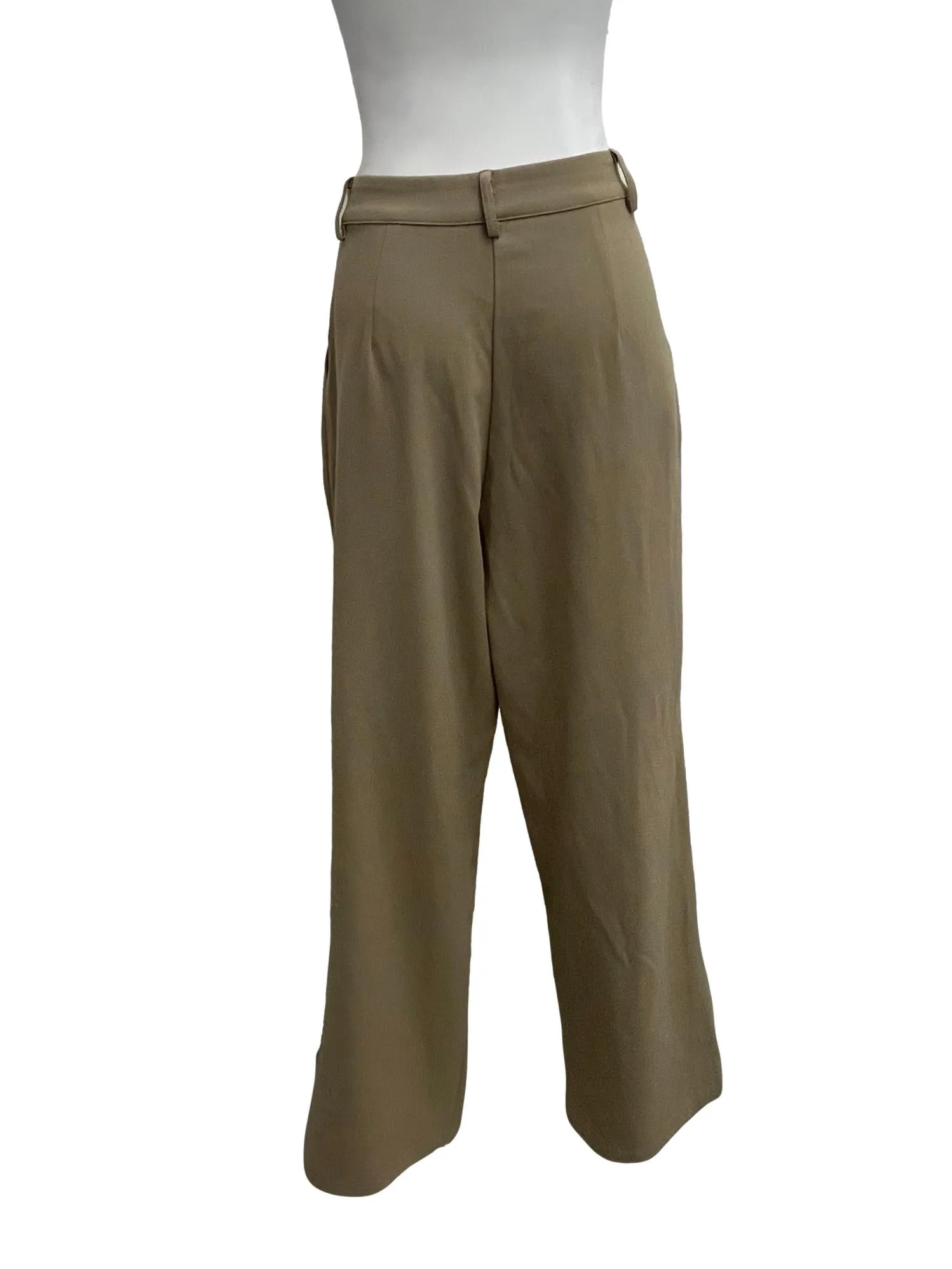 Brown Tapered Cigarette Suit Pants