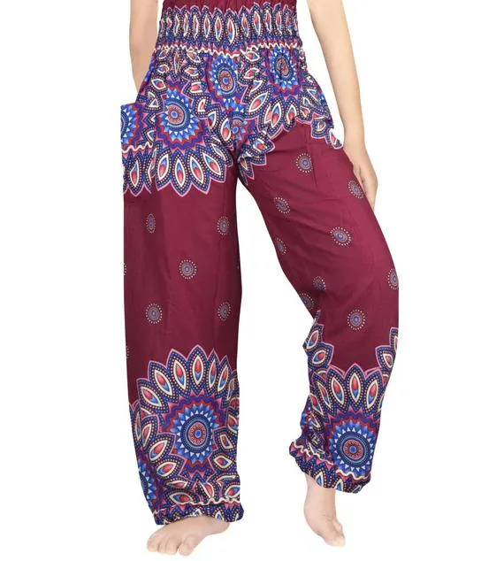 Burgundy Mandala Pants