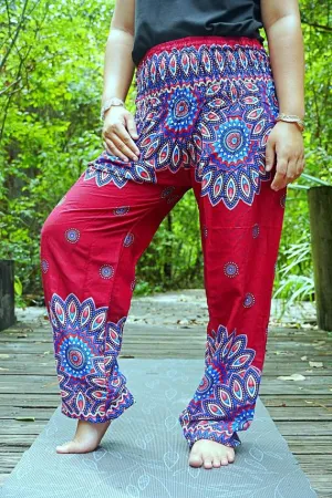 Burgundy Mandala Pants