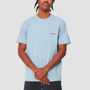 Carhartt WIP American Script T-Shirt Frosted Blue