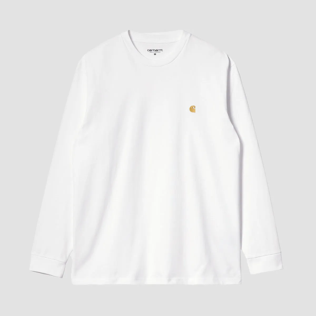 Carhartt WIP Chase Longsleeve T-Shirt White/Gold