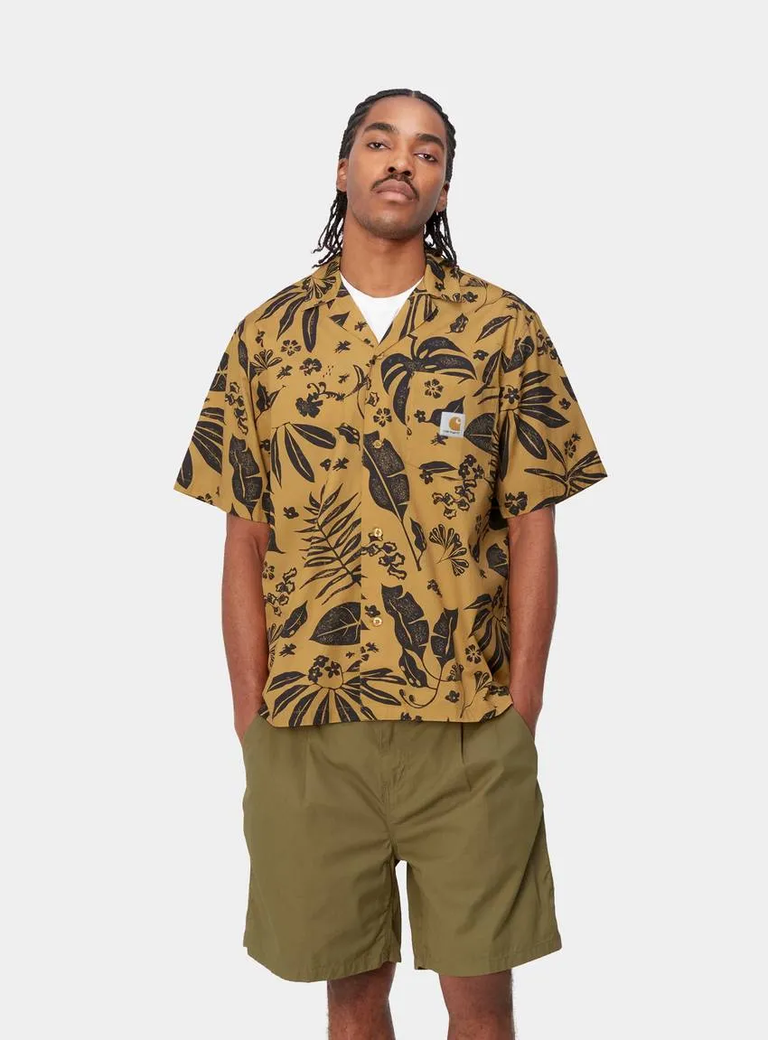 Carhartt WIP S/S Woodblock Shirt Bourbon