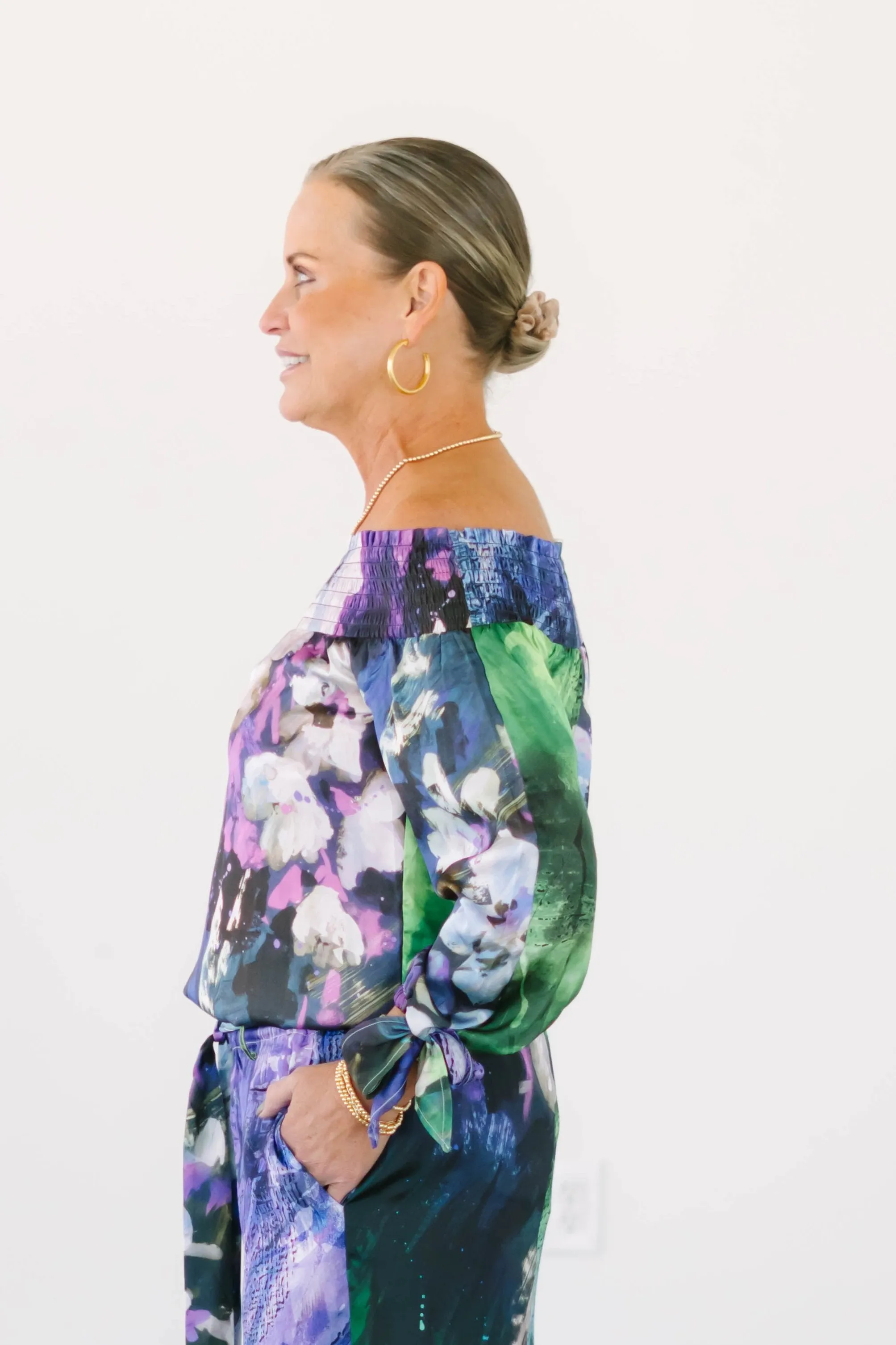 Charmeuse Floral Palazzo Pant