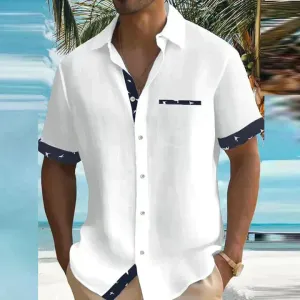 Charming summer shirt in breezy, lightweight fabric with a seaside design