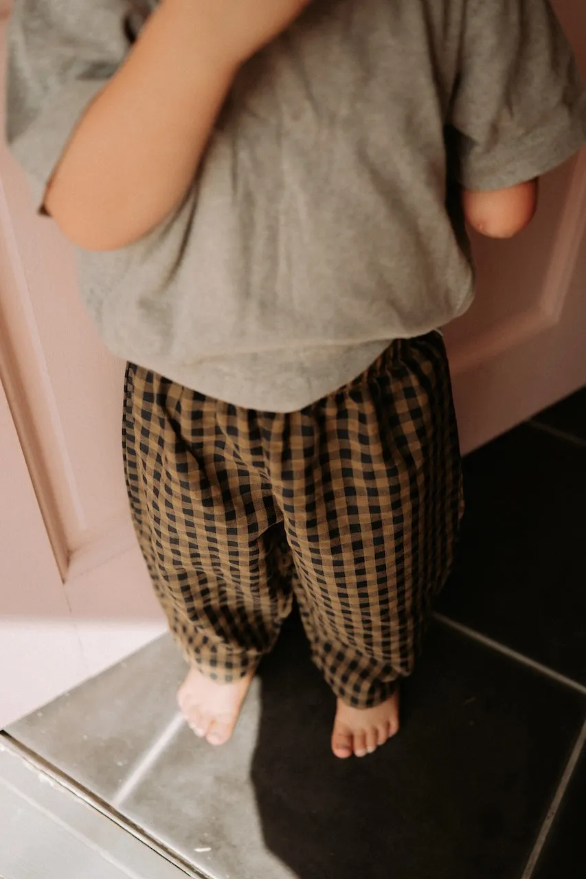 Chocolate Gingham Pants