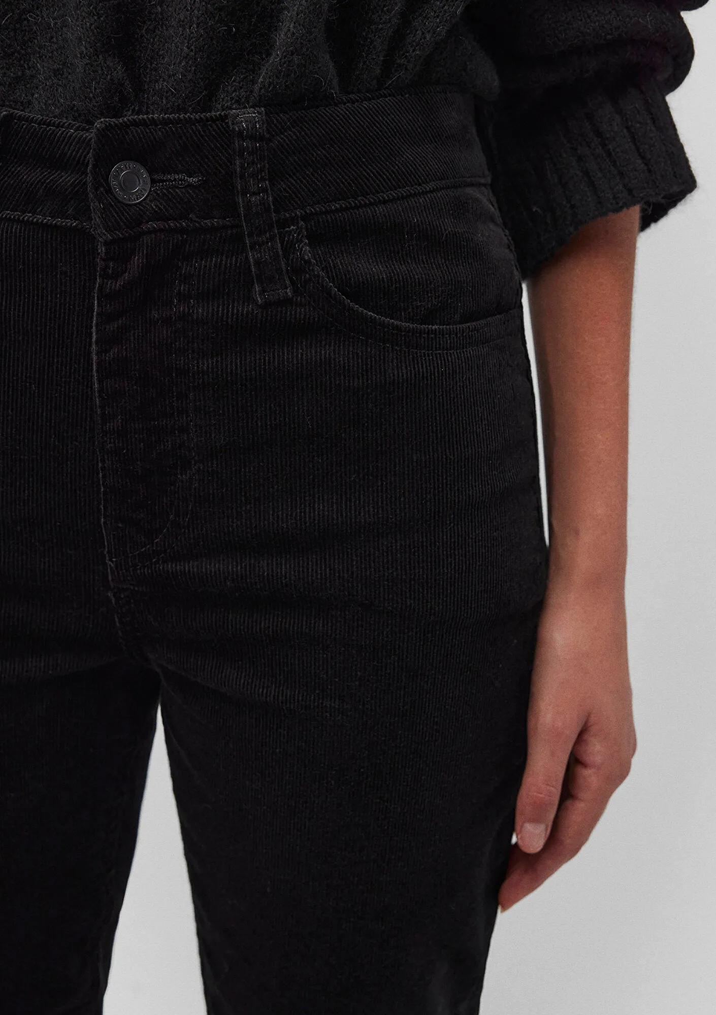 Cindy Black Cord Pants