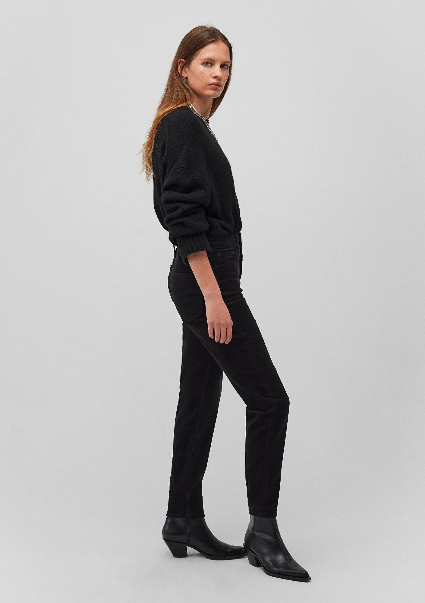 Cindy Black Cord Pants