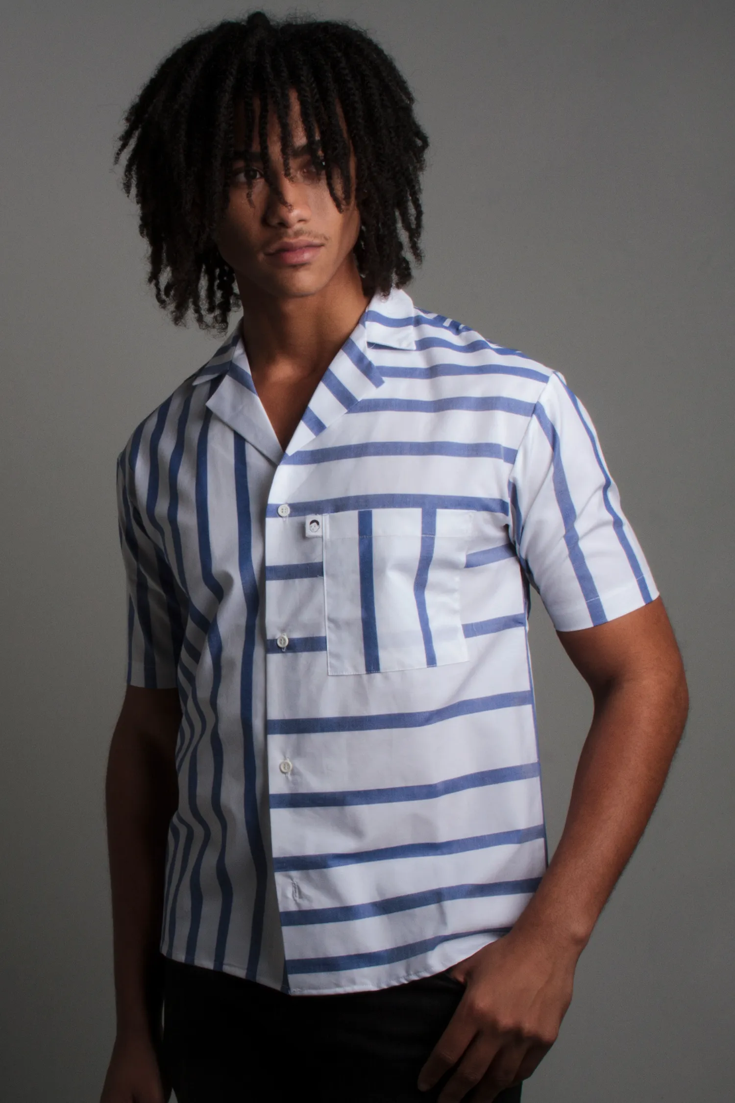 Cotton Stripe Dobby Shirt