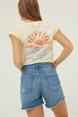 Courtney Cut Off Denim Shorts