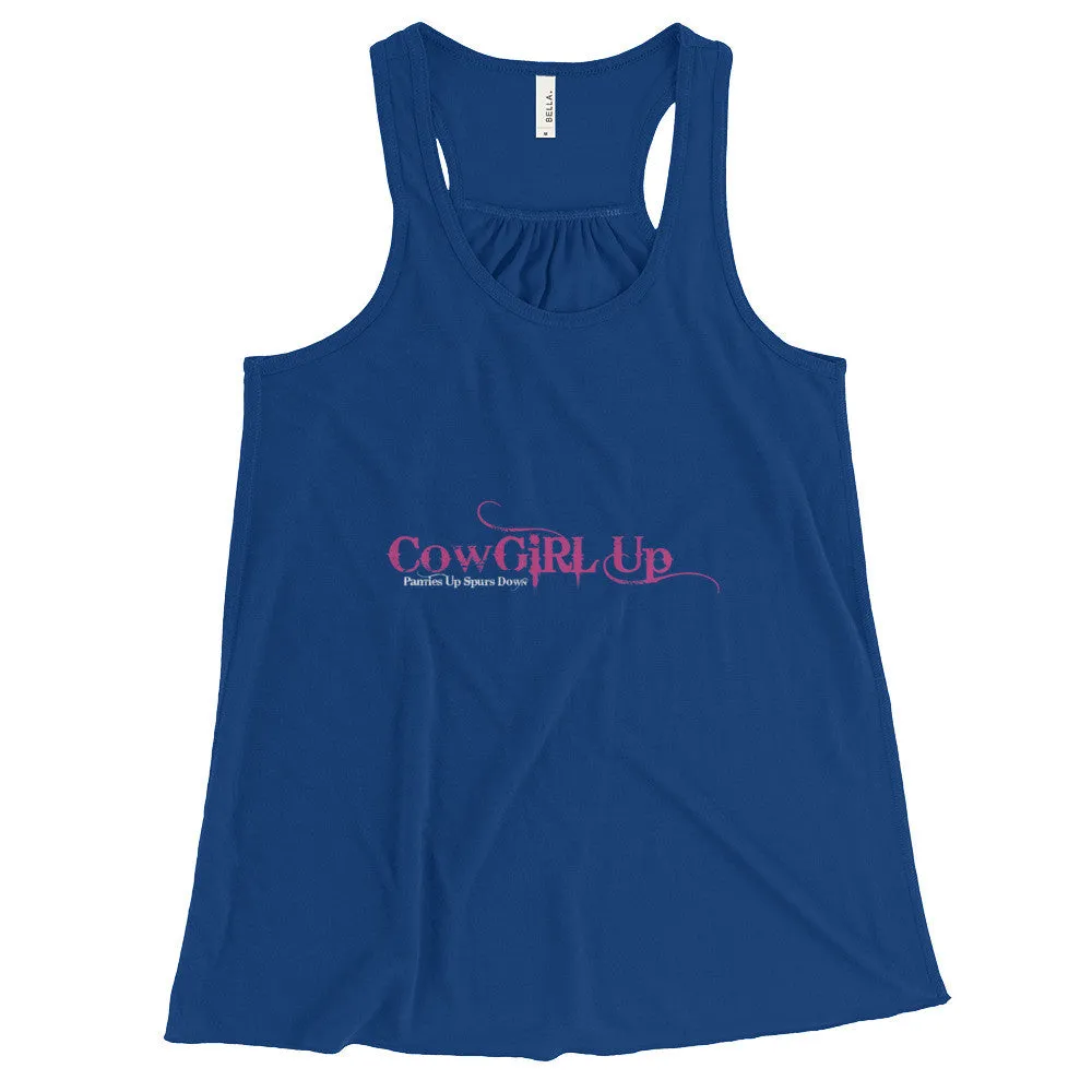 CowGirl Up Panties Up Spurs Down Racerback Tank Top