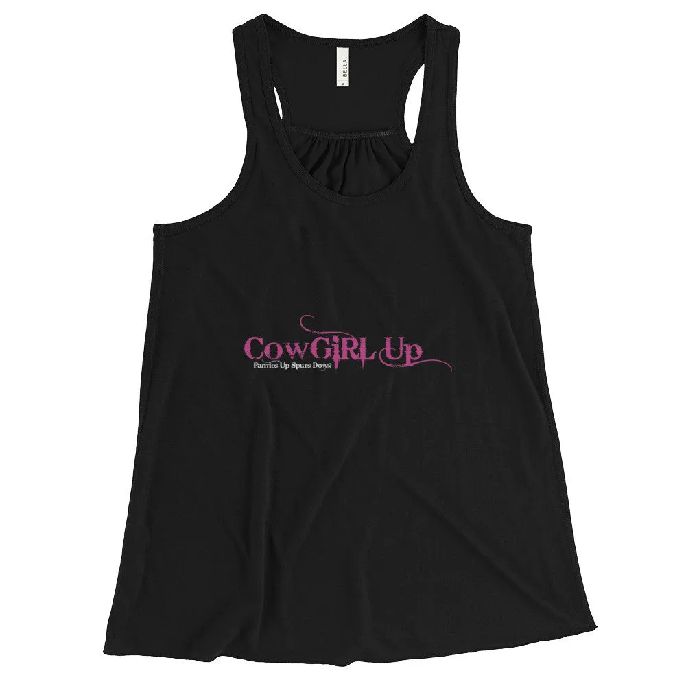 CowGirl Up Panties Up Spurs Down Racerback Tank Top