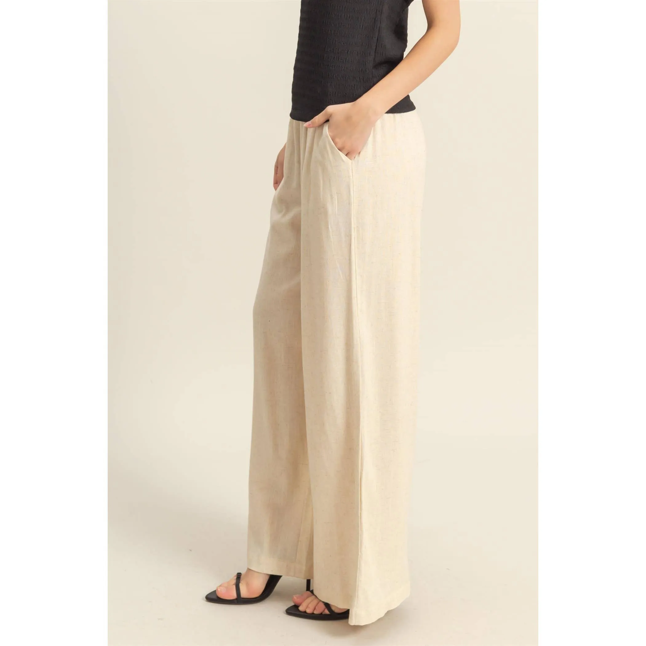 Cream Linen Pants