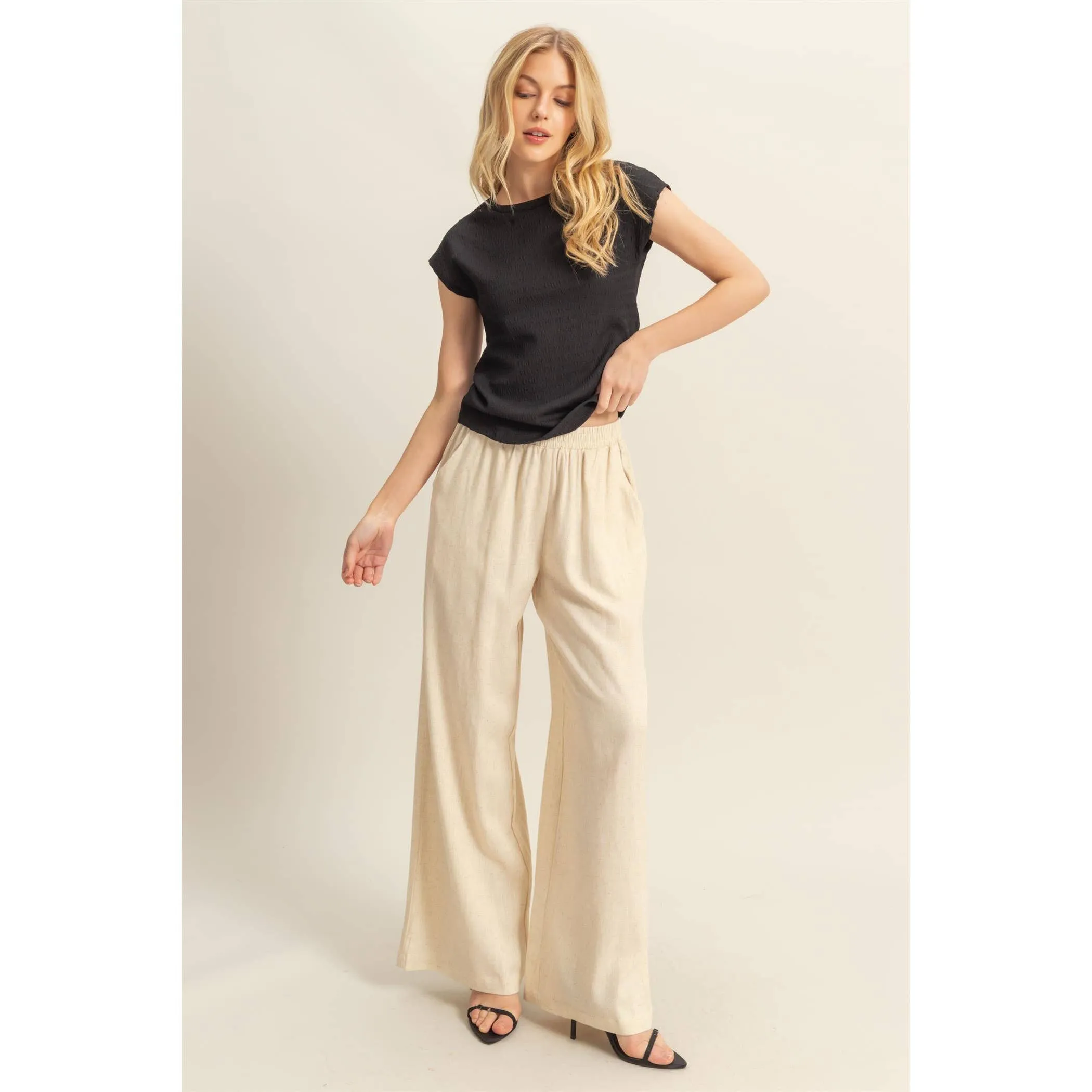 Cream Linen Pants