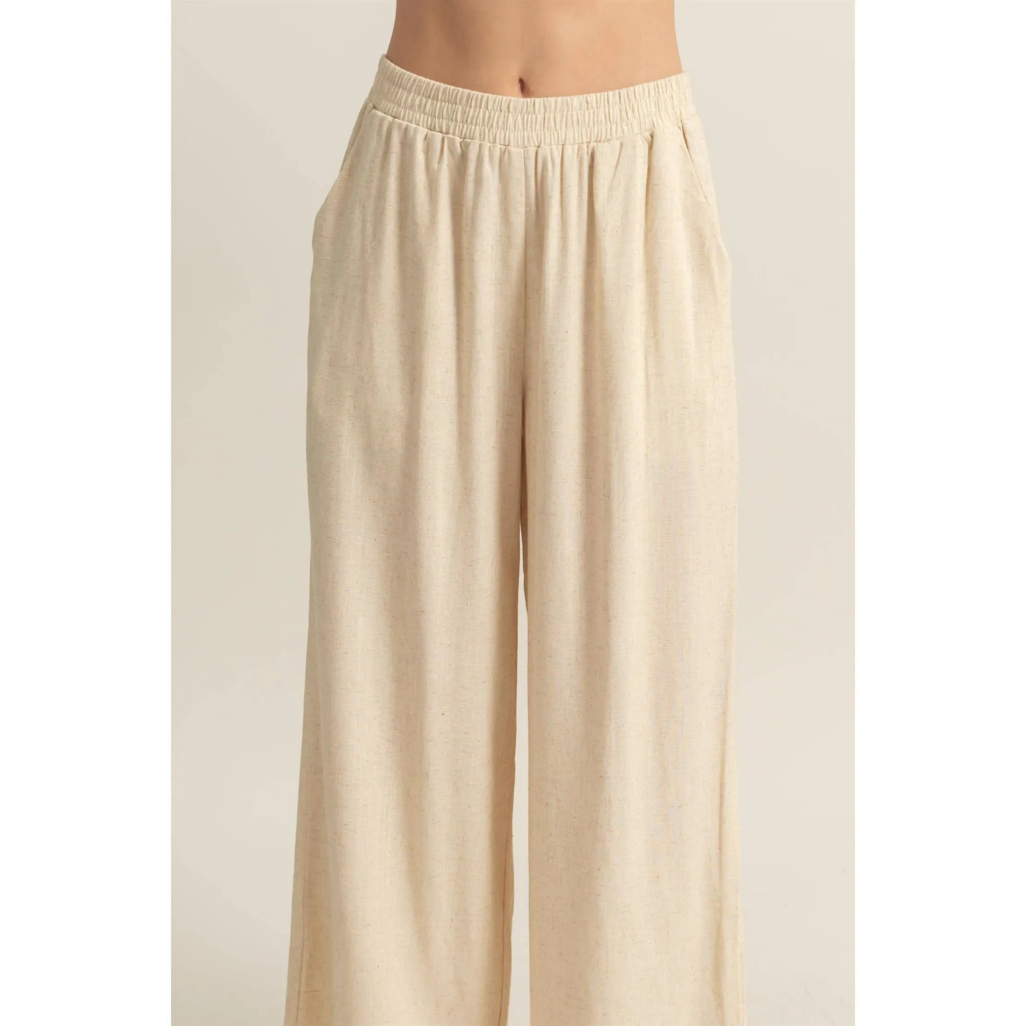 Cream Linen Pants