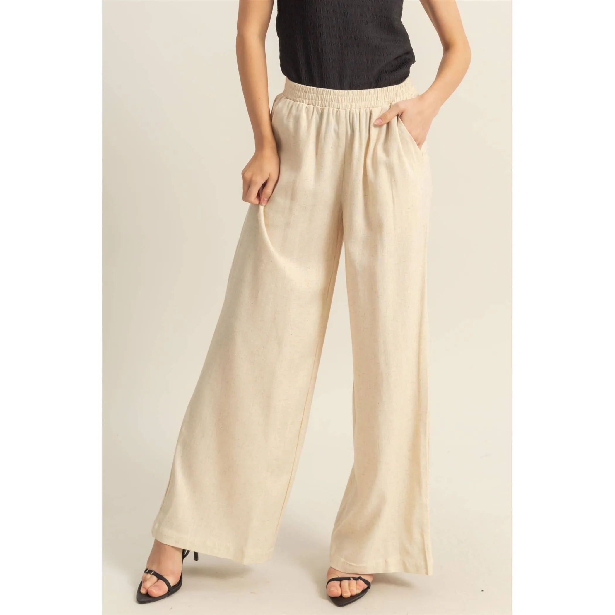 Cream Linen Pants