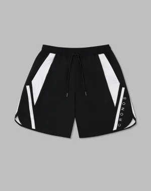 CRONOS Mechanical stretch shorts【BLACK×WHITE】