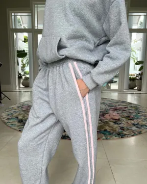 Cuffed Track Pants Marl Grey