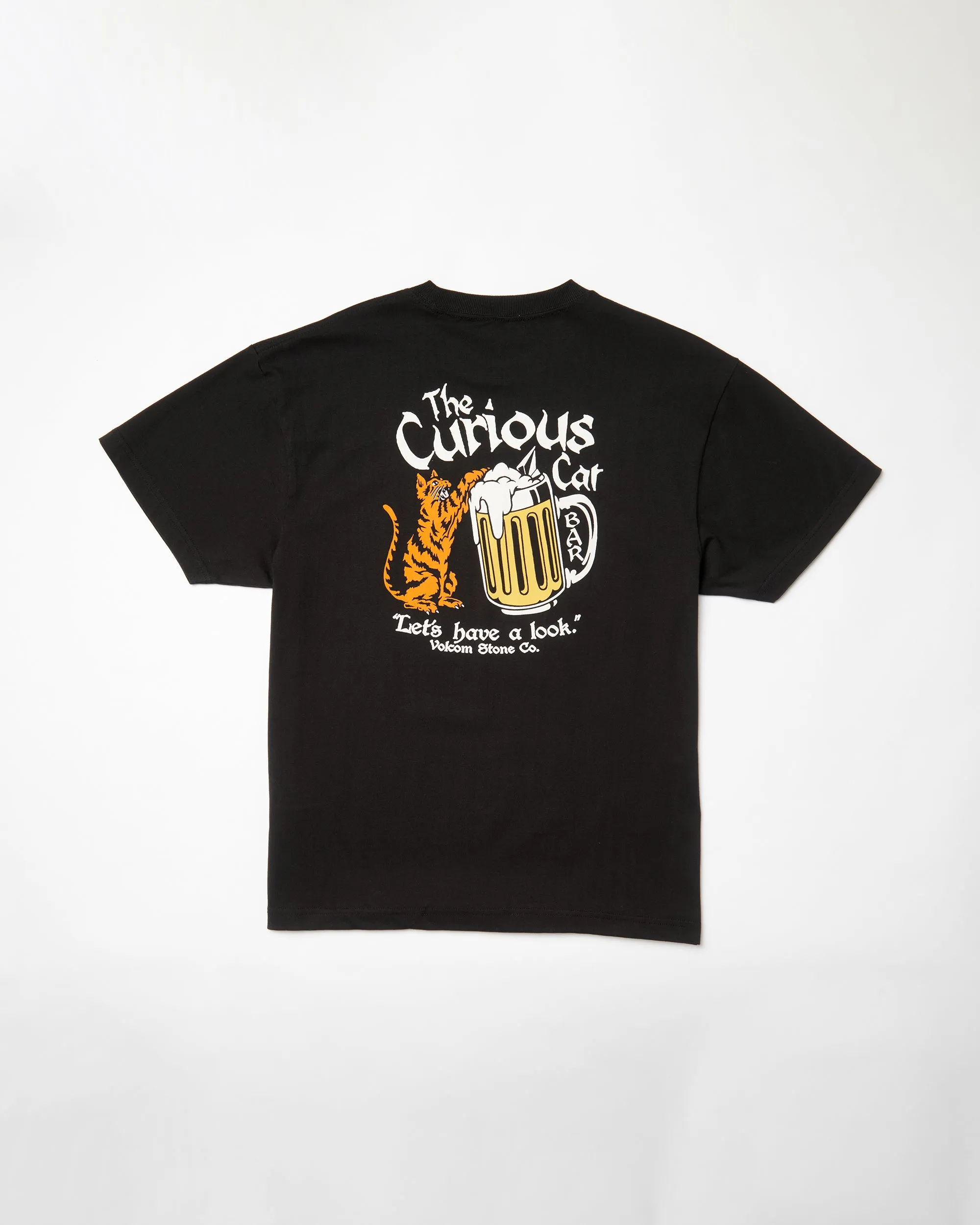 Curious Cat T-shirt - BLACK