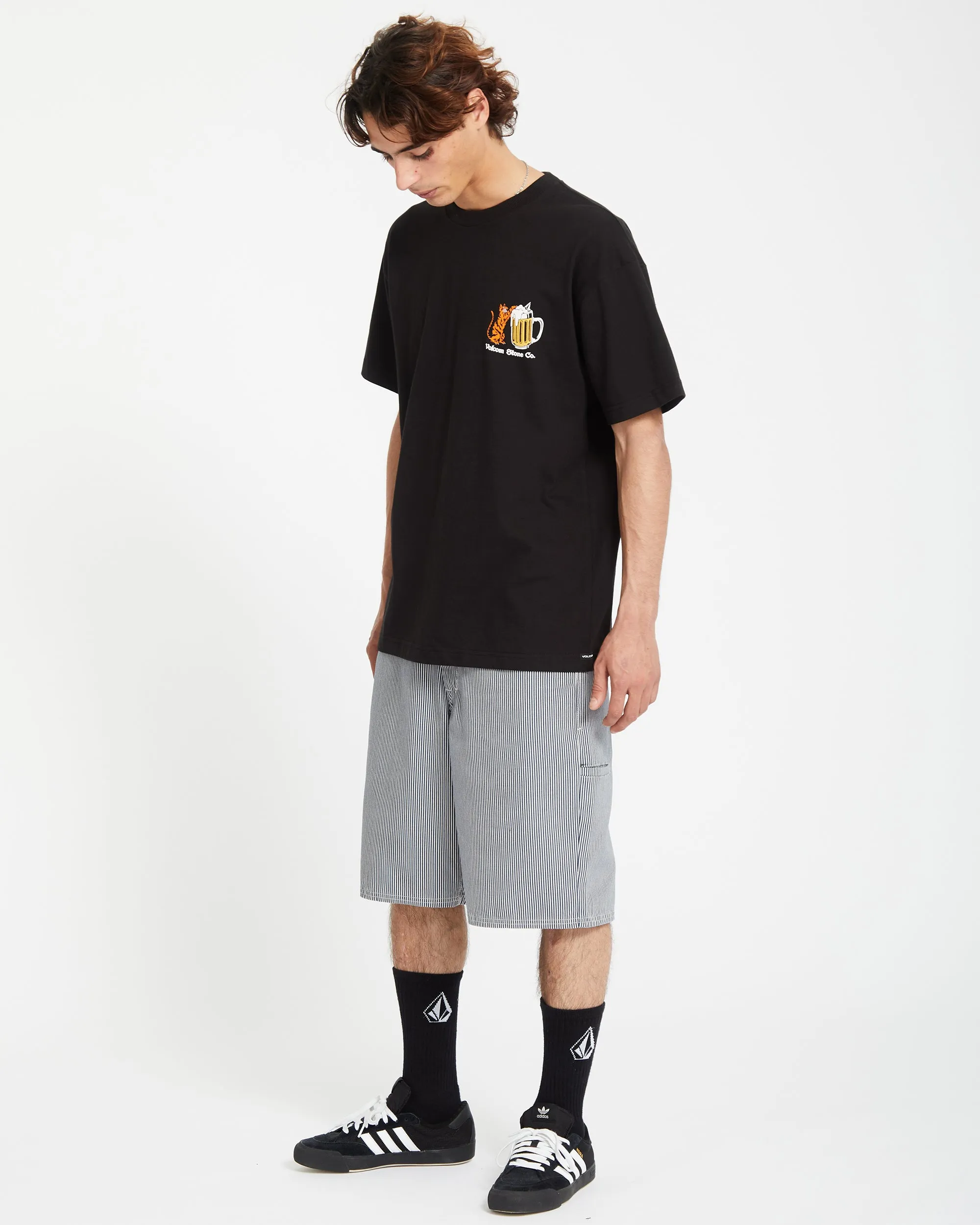 Curious Cat T-shirt - BLACK