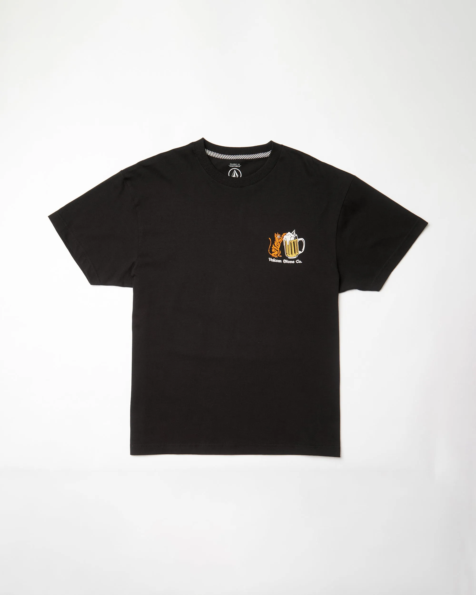 Curious Cat T-shirt - BLACK