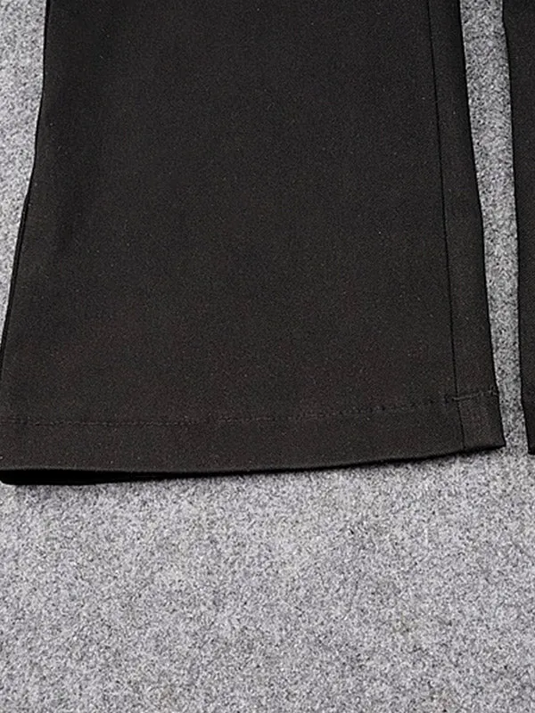 Cutout Waist Straight Pants