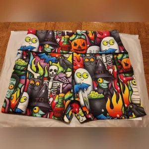 CVG Monster Mash Halloween Work Out Shorts Size M
