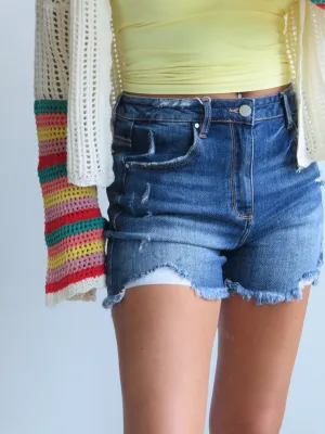 Dark Wash Denim Shorts