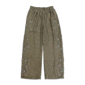 Diamond Floral Pants "Green"