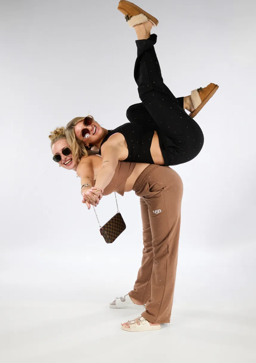 Diamond Luxe Straight-Leg Pants