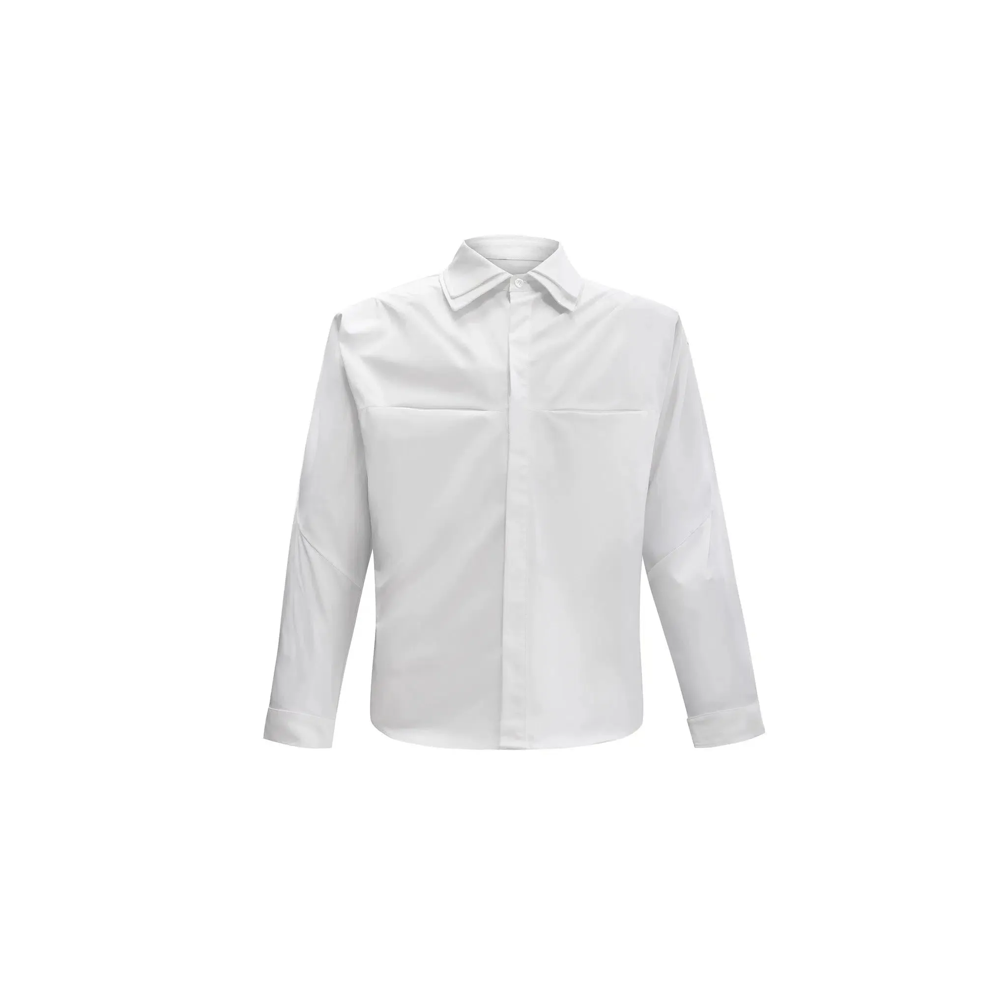 Double-layer Collar Pleated Loose Shirt