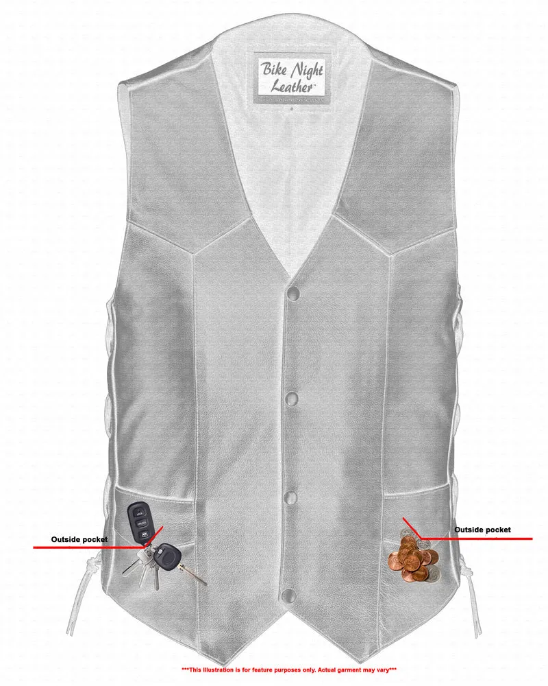 DS Men's Side Lace Economy Vest - Black