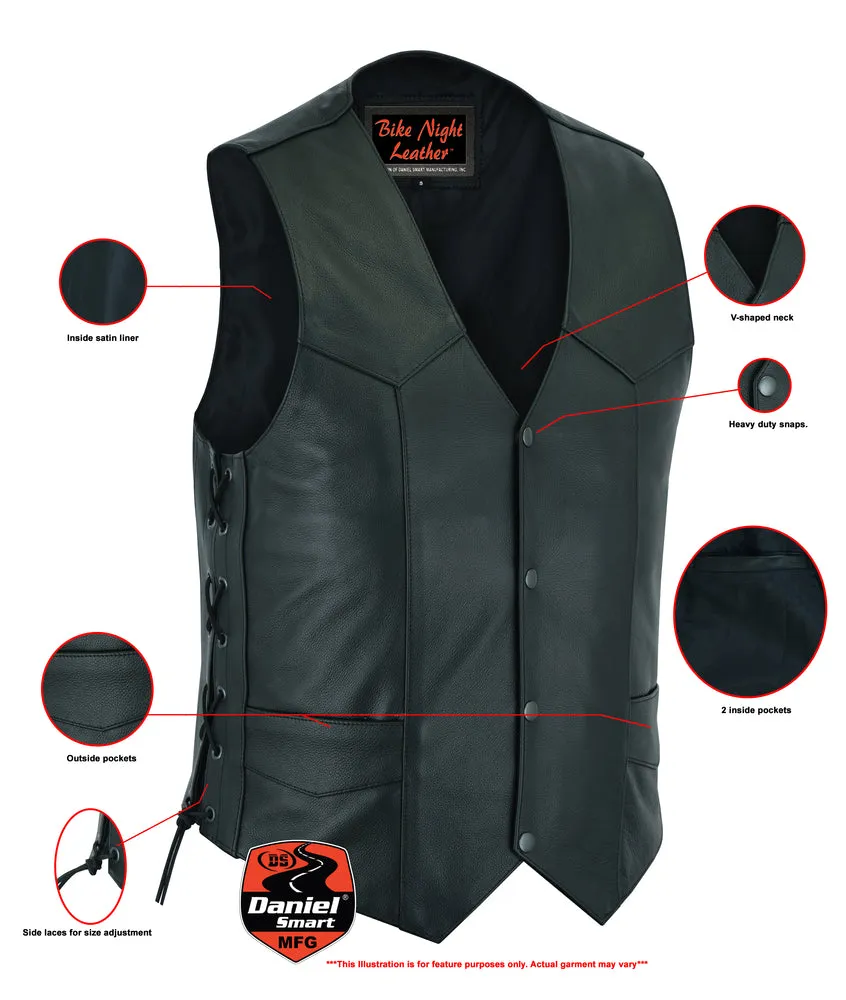 DS Men's Side Lace Economy Vest - Black