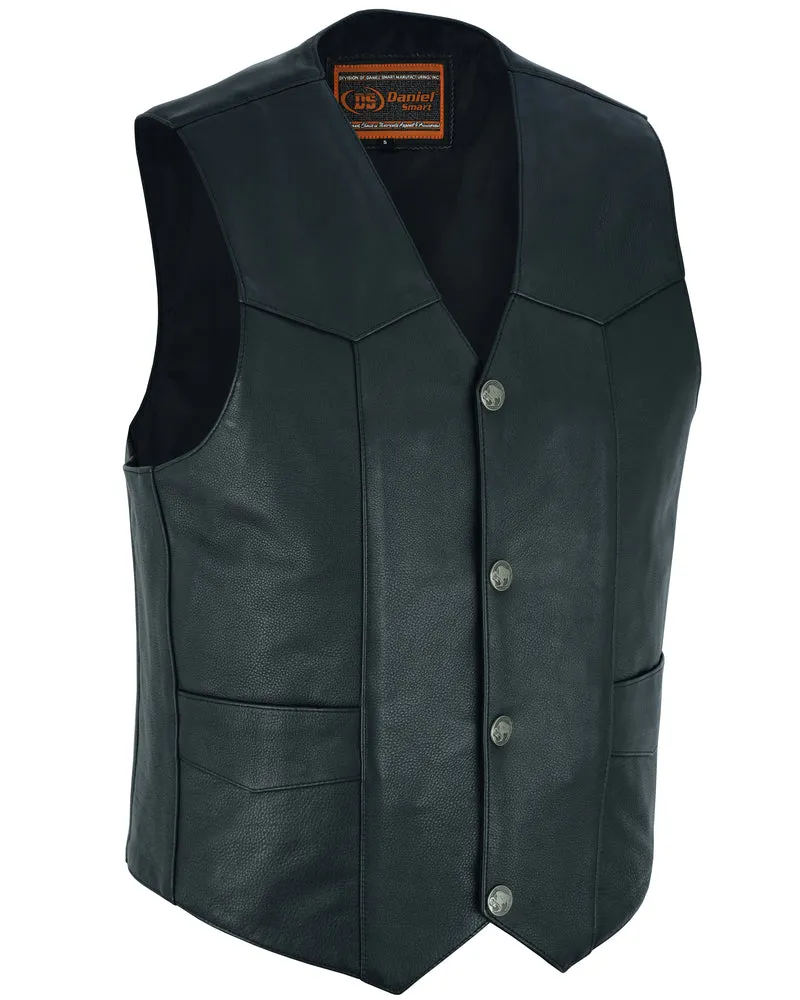 DS Men's Single Back Panel motorcycle vest