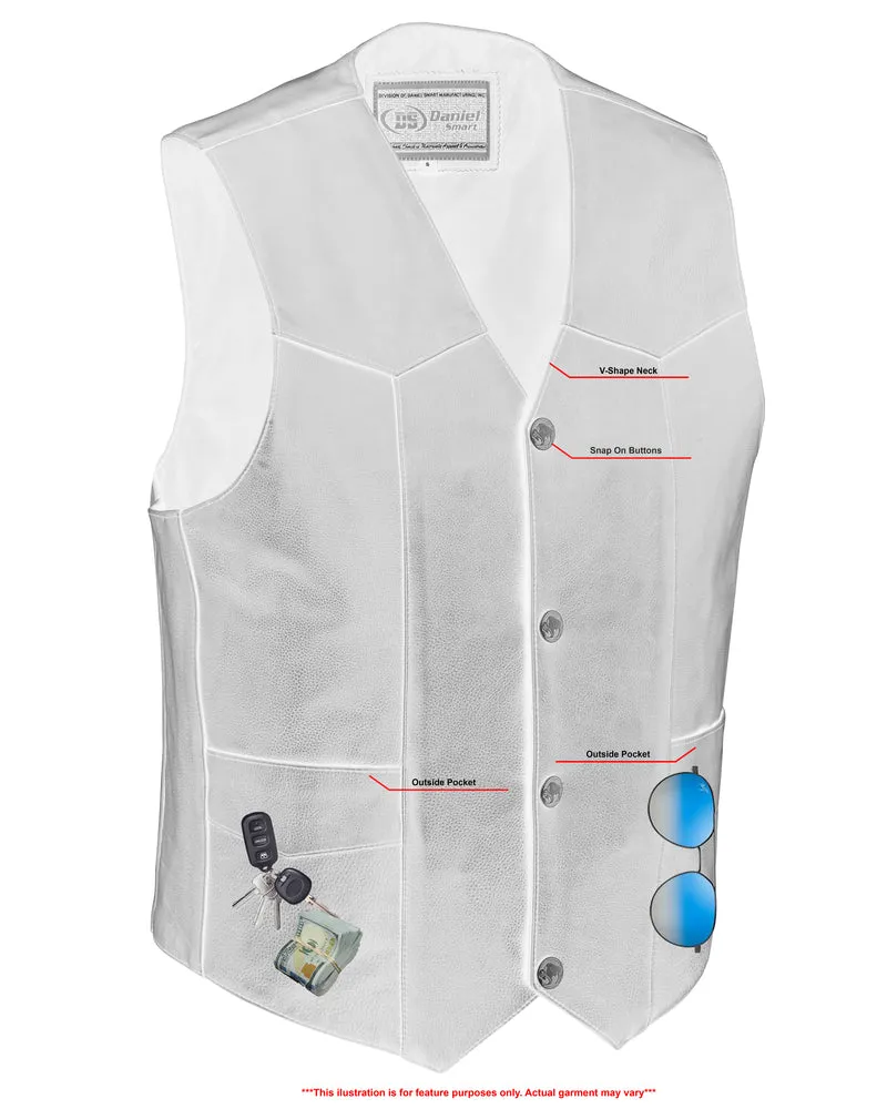 DS Men's Single Back Panel motorcycle vest