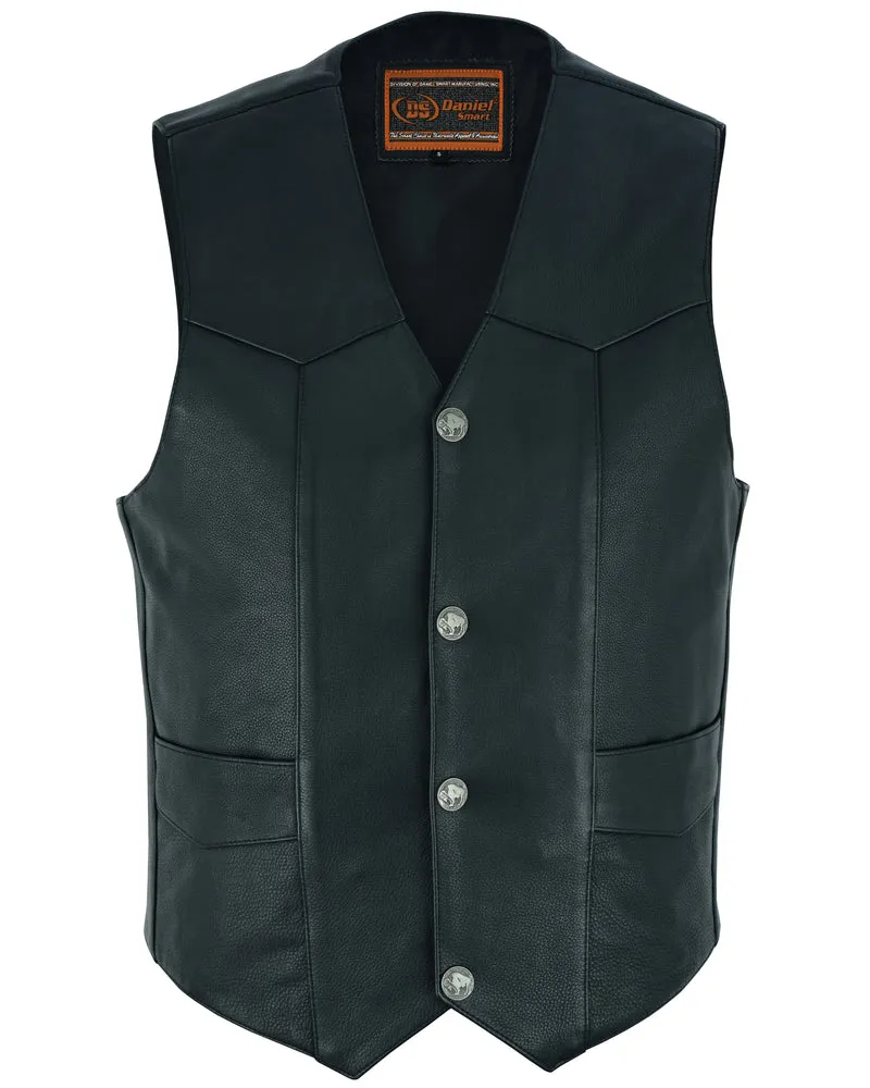 DS Men's Single Back Panel motorcycle vest