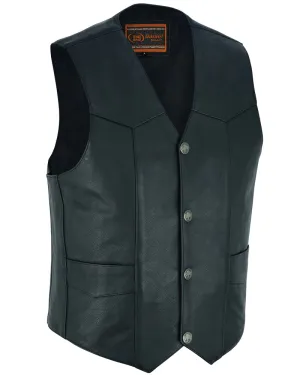 DS Men's Single Back Panel motorcycle vest