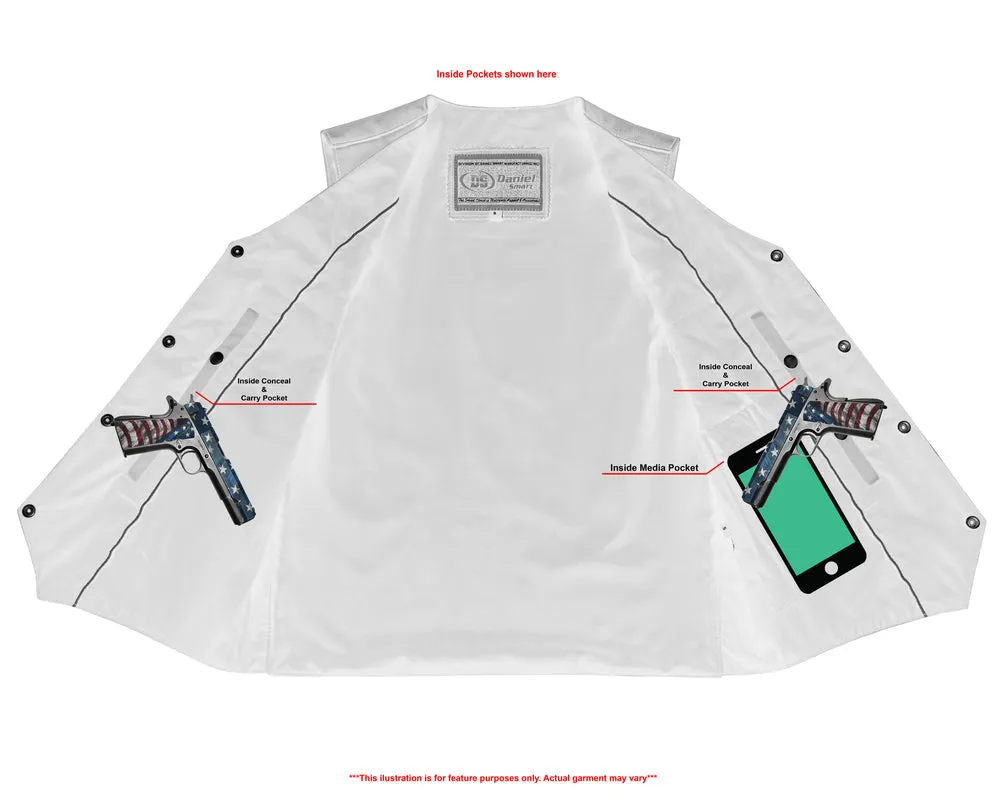 DS Men's Single Back Panel motorcycle vest