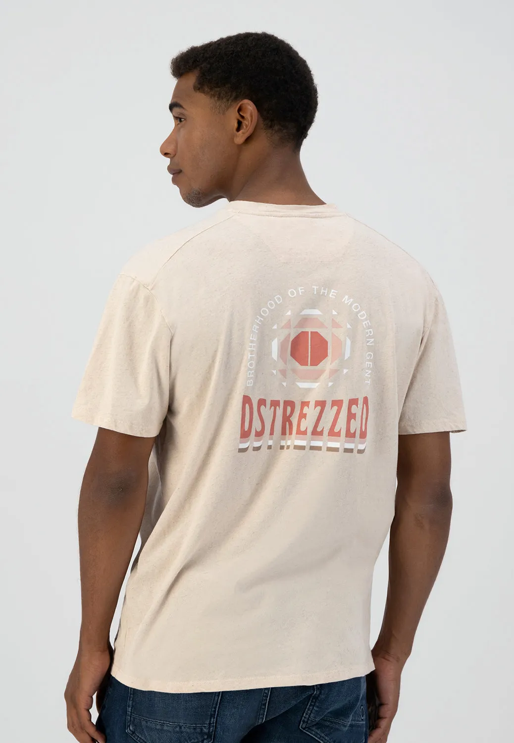 DSTREZZED GRAPHIC LOOSE FIT CREW NAPS T-SHIRT 202868