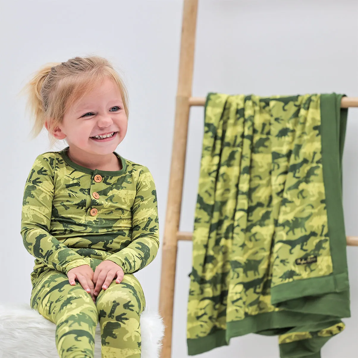 Dylan's Dinosaurs Long Sleeve Henley Pajama Set