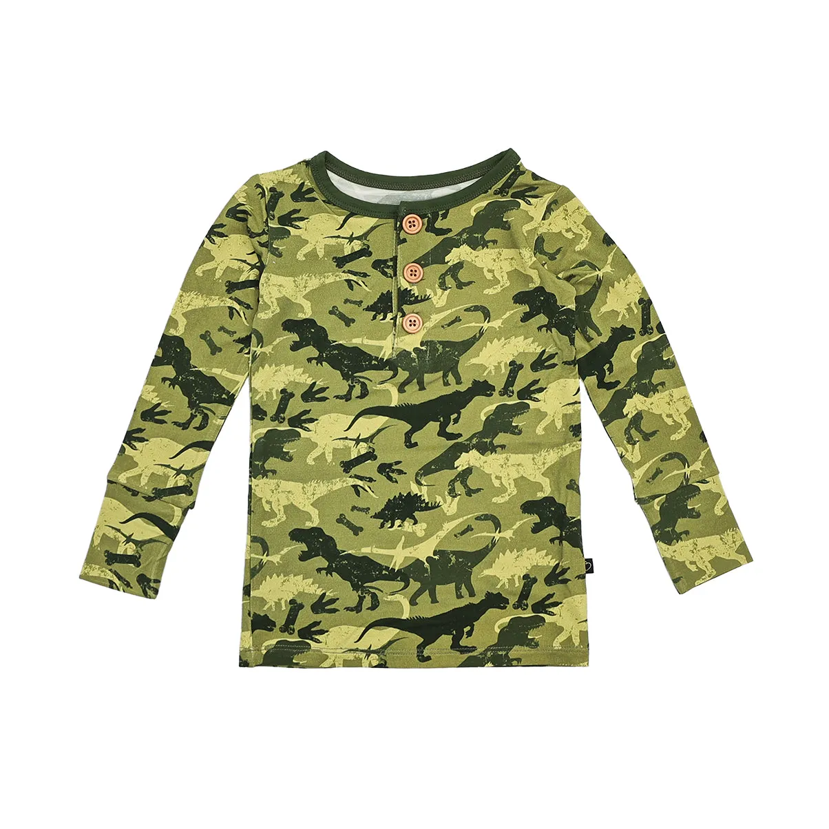 Dylan's Dinosaurs Long Sleeve Henley Pajama Set